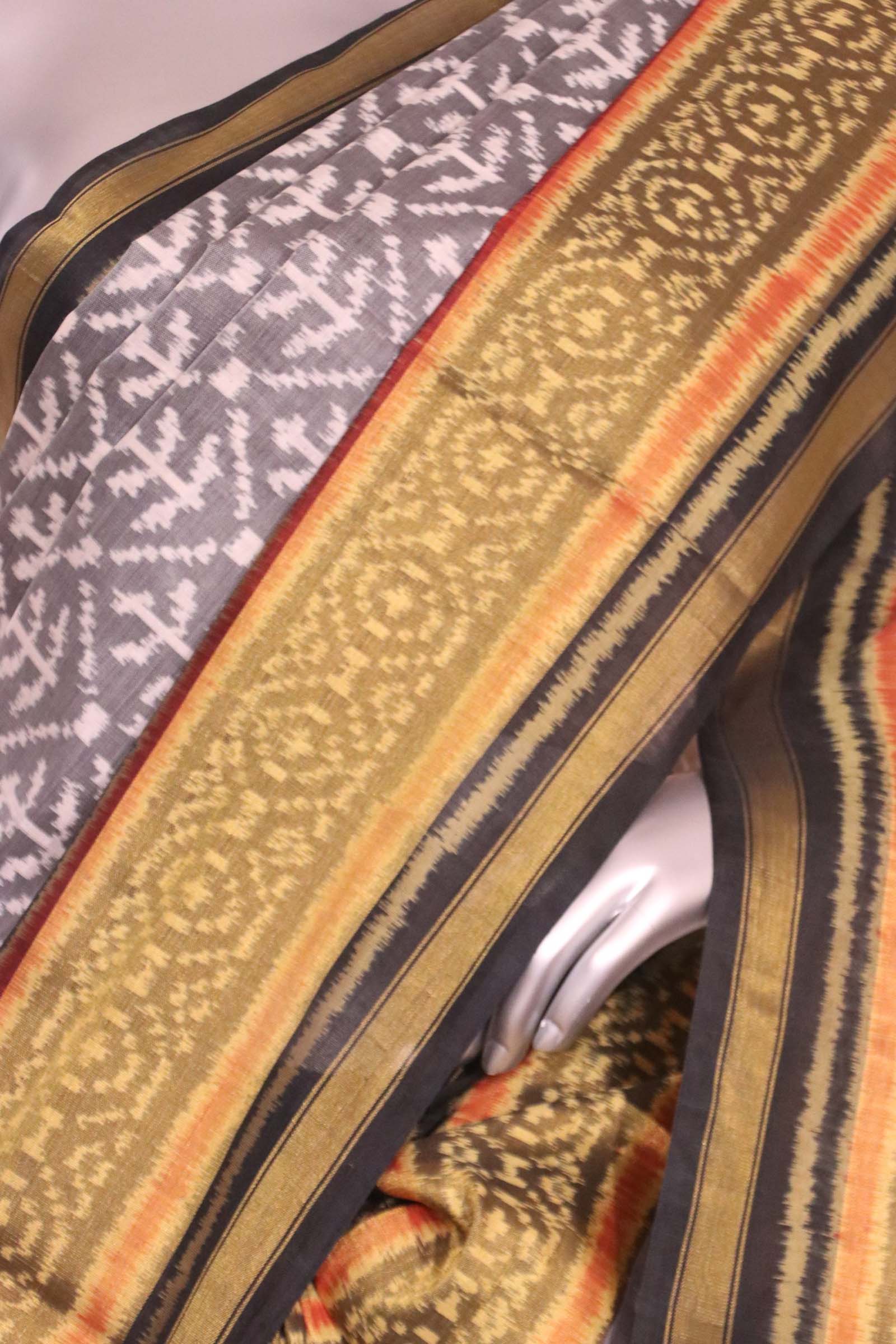 Pure Handloom Patola Ikat Silk Saree AL211557